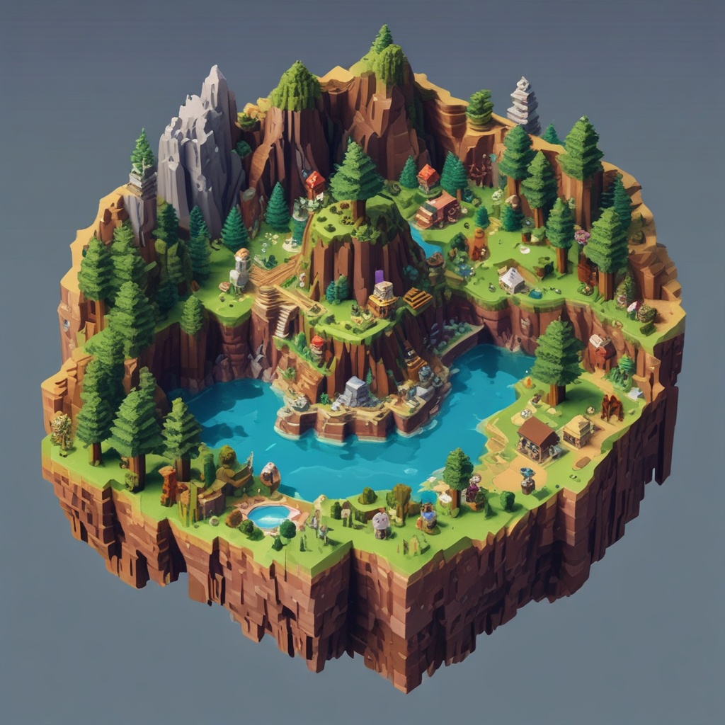 Minecraft-like world preview